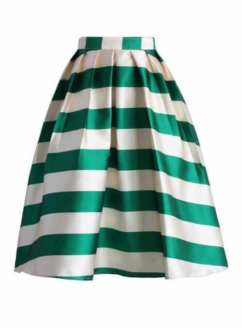 Midi sukňa " Pastelová sukňa s pásikmi"