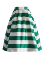 Midi skirt " Pastel skirt with stripes"