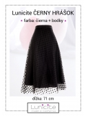 Lunicite BLACK PEAS - exclusive tulle skirt with polka dots, black