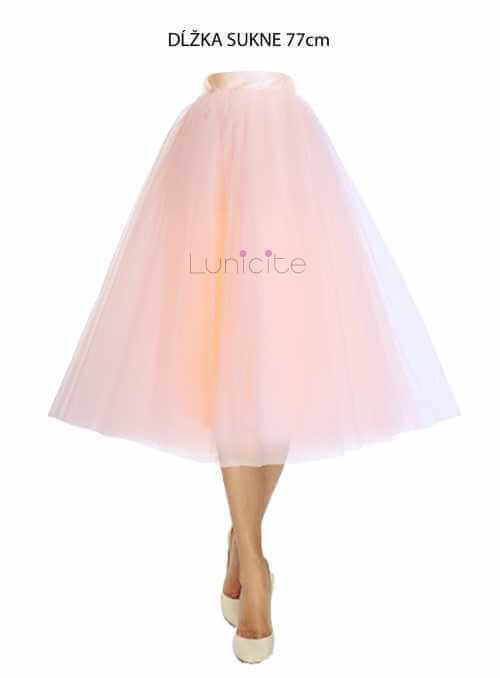 Lunicite PEACH TULIP - exclusive tulle skirt peach, 77 cm