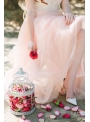 Lunicite PUDROVÝ TULIPÁN – exkluzívna tylová sukňa pudrovo ružová, dĺžka 107cm