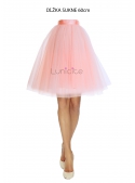 Lunicite PUDROVÝ TULIPÁN – exkluzivní tylová sukně pudrově růžová, délka 60cm