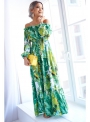 Šaty „GREEN JUNGLE“- vzorované dámské maxi šaty