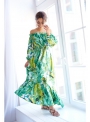 Šaty „GREEN JUNGLE“- vzorované dámské maxi šaty
