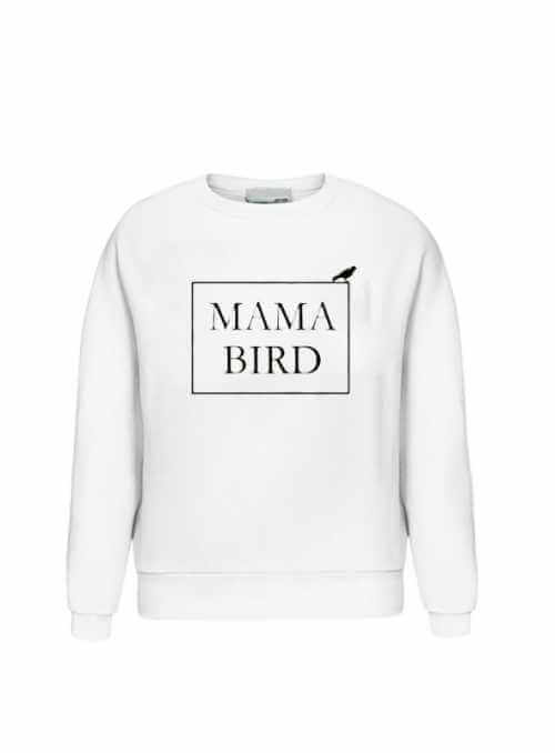 Bílá dámská mikina „MAMA BIRD“