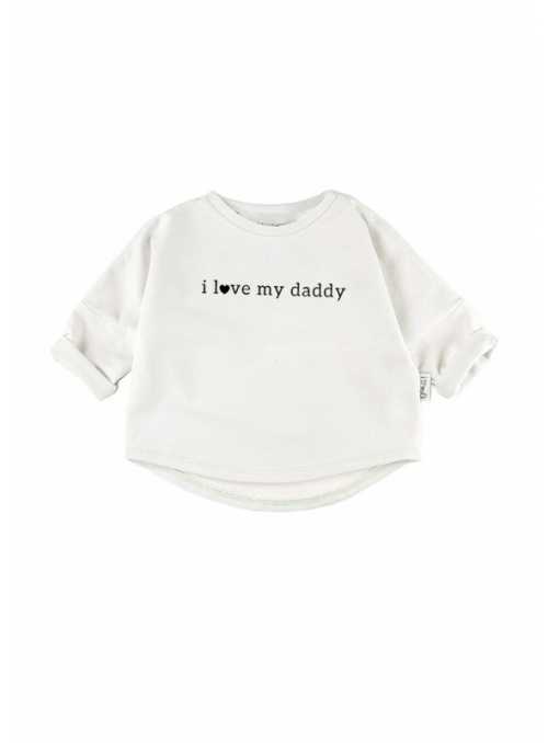 I LOVE DADDY– dětská mikina, bílá