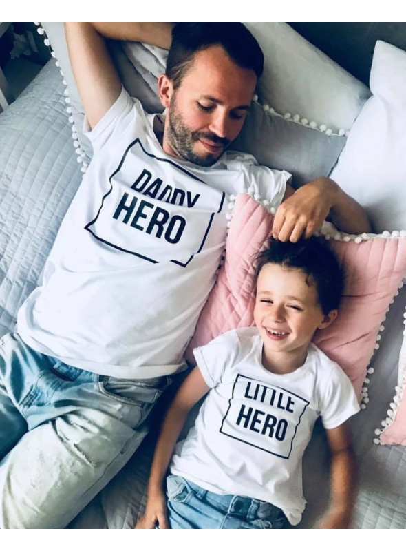 LITTLE HERO – detské tričko, biele