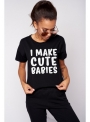 Dámske tričko „I make cute babies“ - XS