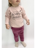 BABY BIRD – detská mikina, ružová
