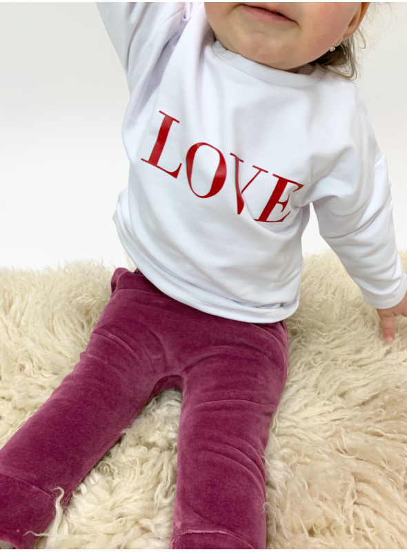 White children's sweatshirt "RED LOVE"