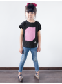 Detské zábavné iluminačné tričko, ružové + laser pero, 3-4 roky