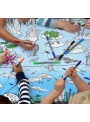 Život v rybníku - interaktívny obrus na vyfarbovanie, vyfarbuj a uč sa