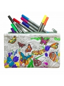 Butterfly Garden - interactive pencilcase for coloring - color and learn