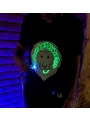 LIMITKA Detské zábavné iluminačné tričko čierne LEVÍK +laser pero, 3-4 roky