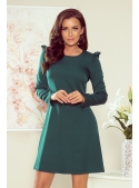 Mini šaty "Ester" s dlouhým rukávem, zelené