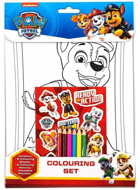 Paw patrol coloring set + stickers and color pencils