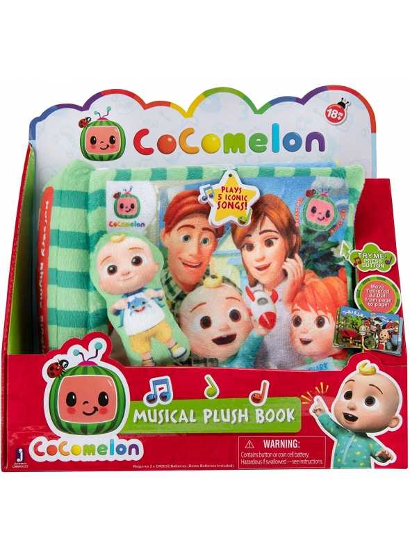 Cocomelon - hudobná detská plyšová kniha + JJ záložka