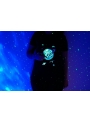 LIMITKA Detské zábavné iluminačné tričko čierne PLANÉTA +laser svetielko, 5-6 rokov