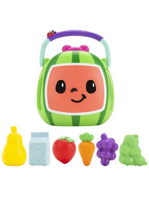 CoComelon košík s ovocím a zeleninou - hudobná hračka