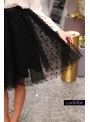 Lunicite BLACK PEAS - exclusive tulle skirt with polka dots, black