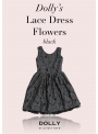 DOLLY čipkové kvetové šaty – čierne